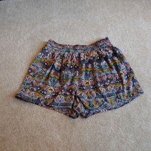 Forever21 tribal print flowy short w/elastic waist